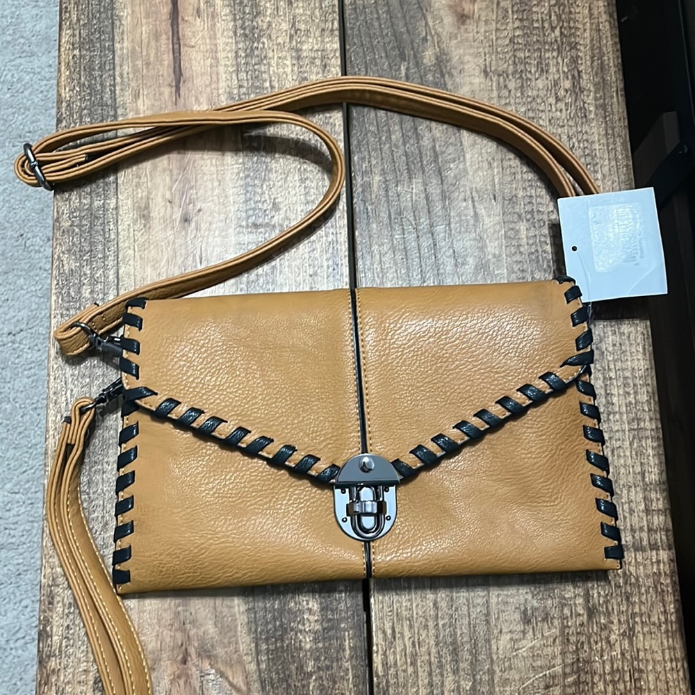 Brown leather purse